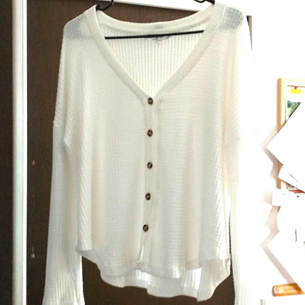 XL Hippie Rose Waffle Knit Cardigan
